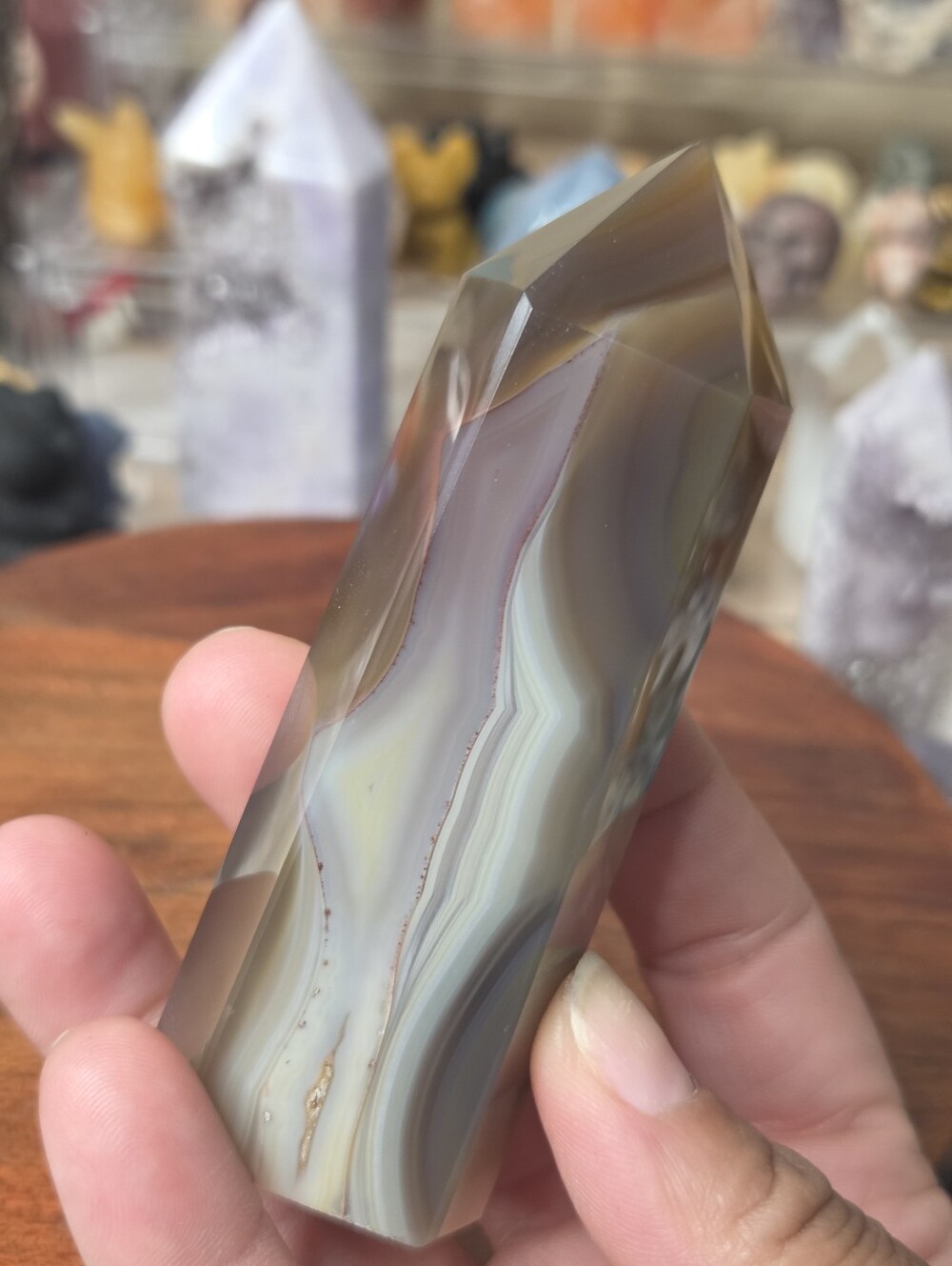 Druzy Agate Brown Tower 3.5 In (Harmony) - Picture 5 of 5